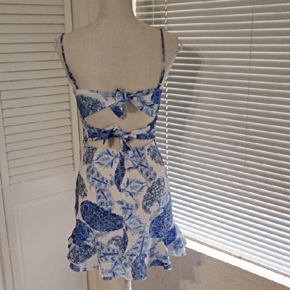 Lucy in the Sky Blue and White Dress - Picture 4 of 5